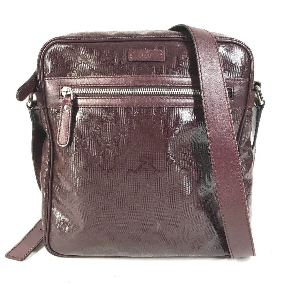 GUCCI 201448 GG Logo Imprime Bag, Crossbody Pouch, Shoulder Imprime, Men's/Women's, Purple: --- Catalog ---Category: SizeSize (HxWxD): 27cm x 25.5cm x 6.5cm / 10.62'' x 10.03'' x 2.55''Category: DesignType: Pochette, Shoulder bagColor: PurpleGender: Men,Women,UnisexMaterial: GG Imprimé Cate