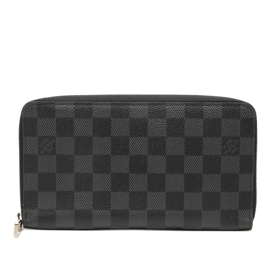 Louis Vuitton Damier Graphite Zippy Organizer Round Zipper Long Wallet N63077 Black Leather Men's: --- Catalog ---Category: SizeSize (HxWxD): 11.5cm x 20.5cm x 2.5cm / 4.52'' x 8.07'' x 0.98''Category: DesignType: Long wallet (bi-fold)Color: Black, Damier GraphiteGender: MenMaterial: Damier Graphit
