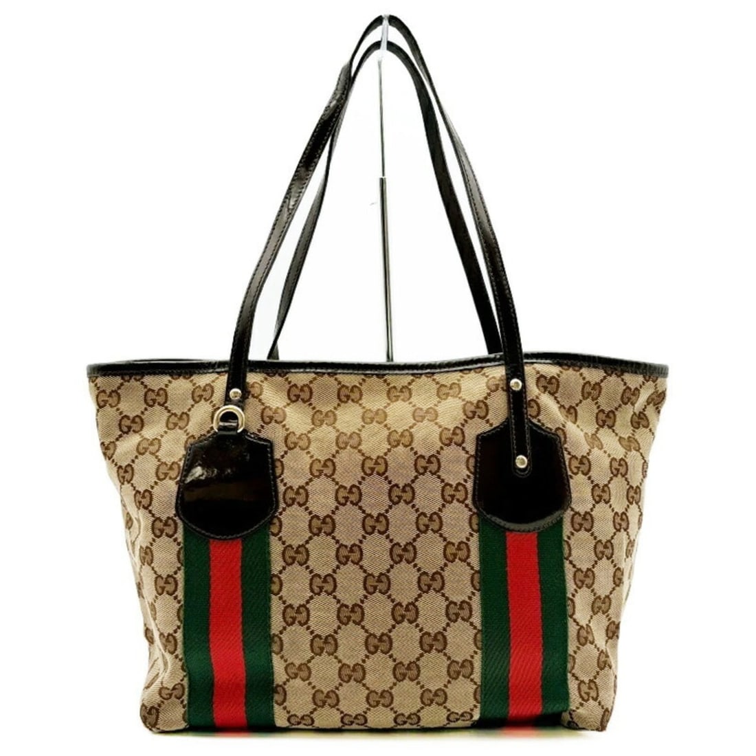Gucci GUCCI Tote Bag Shoulder GG Canvas Sherry 211971 Brown: --- Catalog ---Category: SizeSize (HxWxD): 22cm x 26cm x 14.5cm / 8.66'' x 10.23'' x 5.7''Handle Length: 52cm / 20.47''Category: DesignType: Shoulder bag, Tote bagColor: BrownGender: WomenClosure: Ope