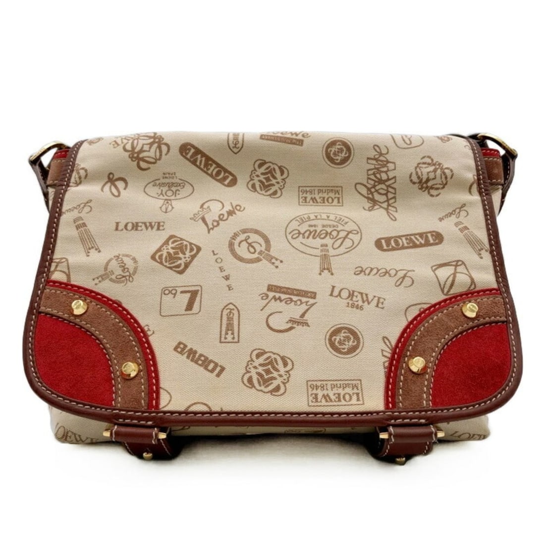 Loewe LOEWE bag, shoulder women's, 290608, beige, brown: --- Catalog ---Category: SizeSize (HxWxD): 21cm x 26cm x 12.5cm / 8.26'' x 10.23'' x 4.92''Strap Length: 115cm / 45.27''Category: DesignType: Shoulder bagColor: Beige brownGender: WomenClosure: BeltMa