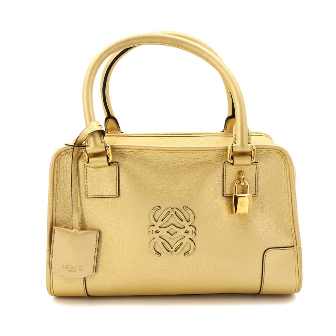 Loewe Amazona 28 Handbag, Leather, Gold, 339.70.780, Gold Hardware, (1 of 10)