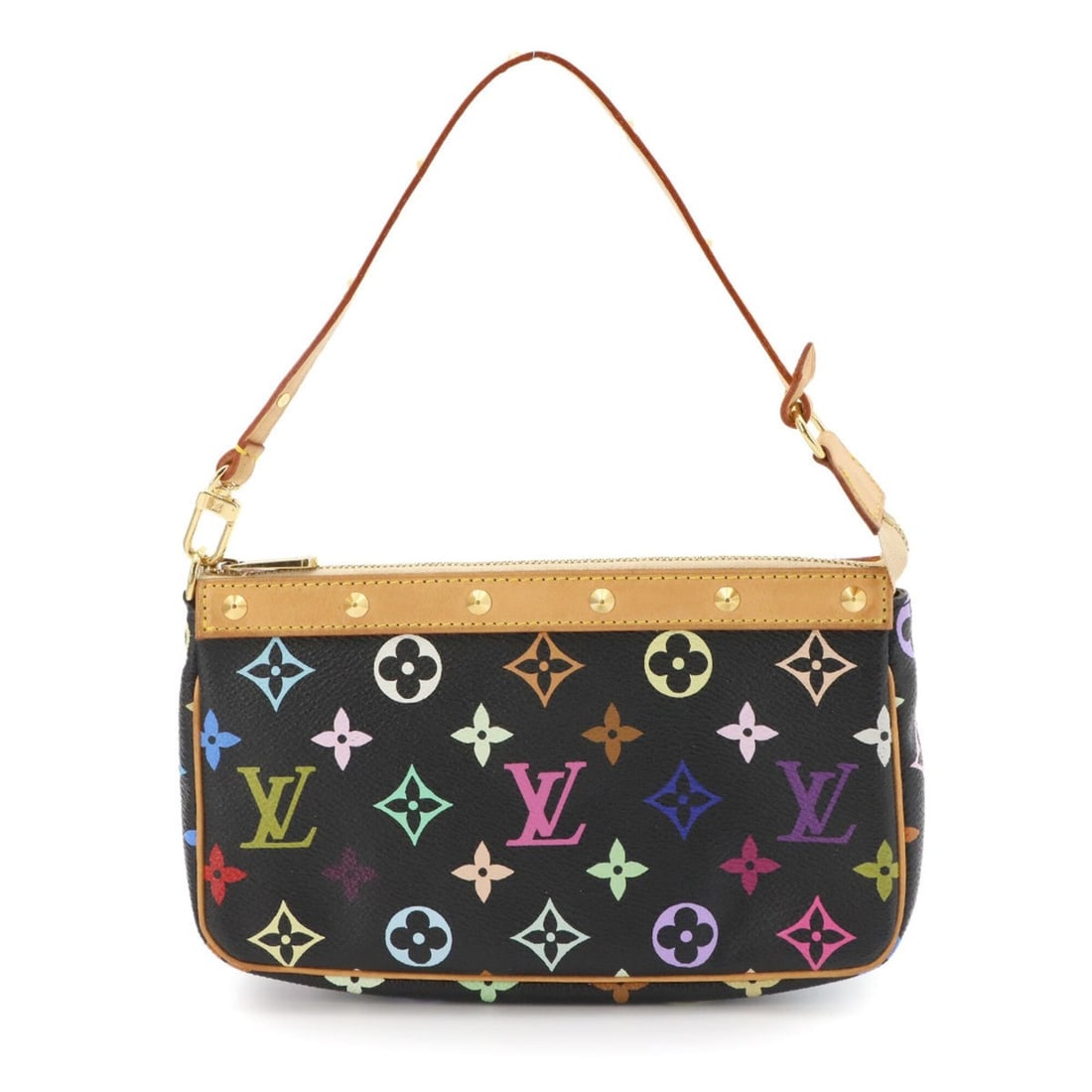 Louis Vuitton Monogram Multicolor Pochette Accessoires Handbag Noir M92648 (1 of 10)