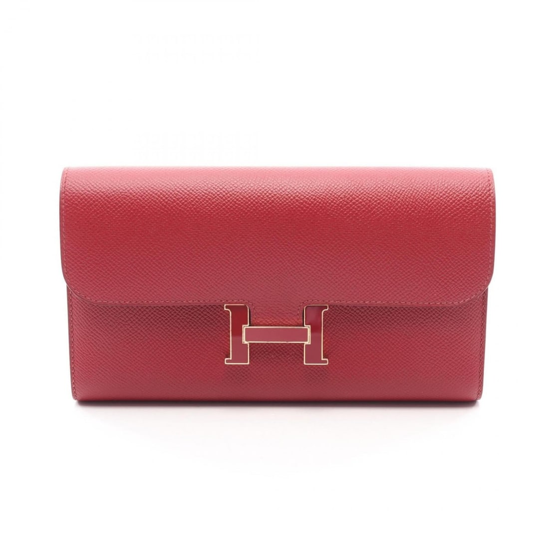 Hermes Constance Long Bi-fold Wallet, Leather, Calfskin (Cowhide), Veau Epsom, Women's, Red: --- Catalog ---Category: SizeSize (HxWxD): 12cm x 20cm x 2.5cm / 4.72'' x 7.87'' x 0.98''Category: DesignType: Long wallet (bi-fold)Color: Red colorGender: WomenMaterial: Leather Leather/Fur Type: Cal