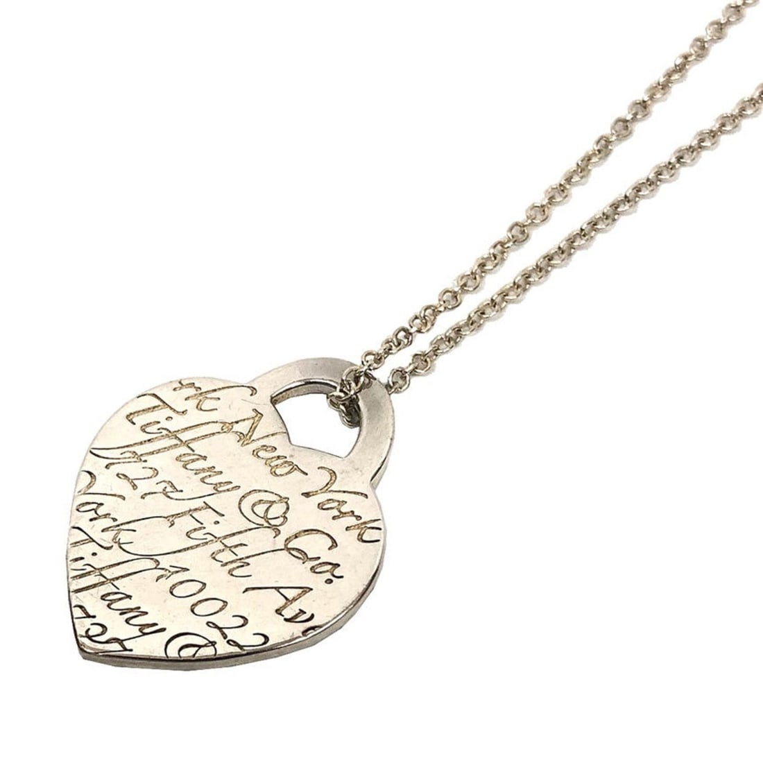 TIFFANY & Co. Tiffany Notes Heart Tag Necklace, Sterling Silver, Necklace: --- Catalog ---Category: SizeNeck Circumference: 42 cm / 16.53''Category: DesignColor: SilverGender: WomenMaterial: Silver 925Pendant Type: PendantNecklace Type: NecklaceCategory: GeneralBrand: Tiffan