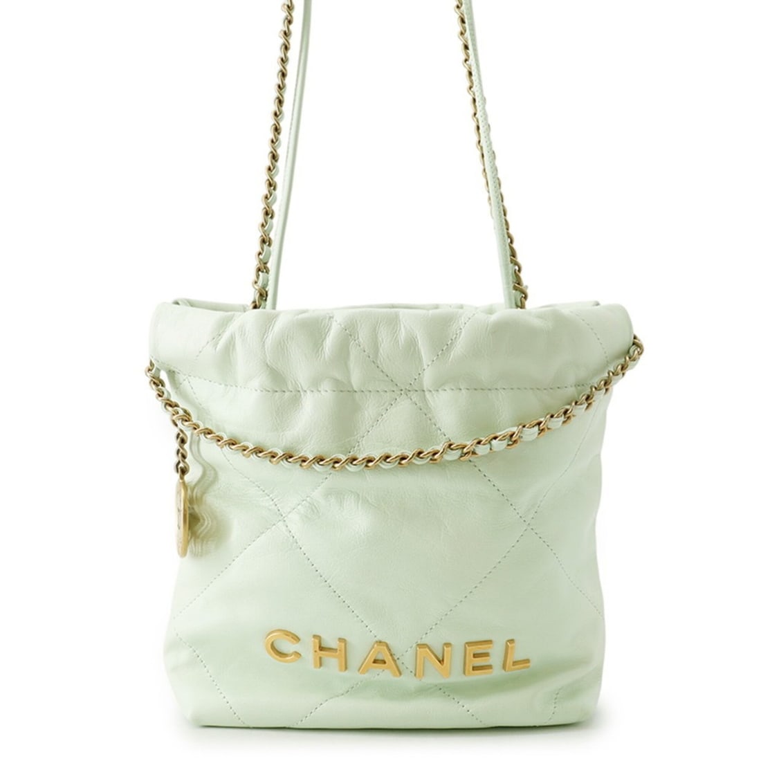 Chanel handbag CHANEL 22 Mini Coco Mark Shiny Calfskin AS3980 2-way shoulder bag women's: --- Catalog ---Category: SizeSize (HxWxD): 19cm x 17cm x 6cm / 7.48'' x 6.69'' x 2.36''Category: DesignType: Handbag, Shoulder bagColor: Light greenGender: WomenCategory: GeneralMPN: AS3980Brand: Chan