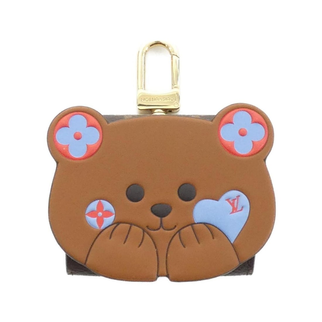 Louis Vuitton Monogram Keychain Earphone Handbag Pouch LV Bear M01361 Case: --- Catalog ---Category: DesignType: Handbag, PouchColor: MarronGender: Men,WomenMaterial: Coated canvas , Leather Hardware Color: GoldLeather/Fur Type: Calf leatherCategory: GeneralMPN: M01361Brand: