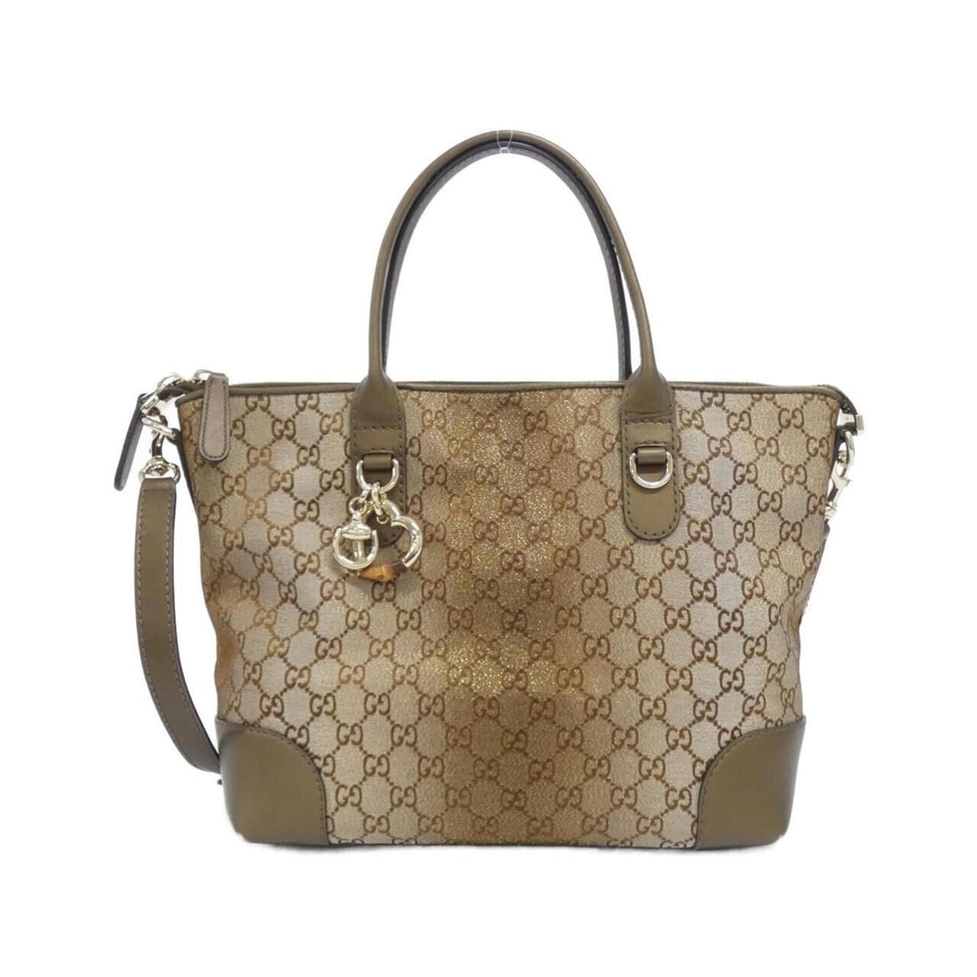Gucci 269957 F851G Handbag: --- Catalog ---Category: SizeSize (HxWxD): 25cm x 28cm x 13cm / 9.84'' x 11.02'' x 5.11''Category: DesignType: HandbagColor: Beige, Bronze, GoldGender: Men,WomenMaterial: GG canvas , Leather Hardware