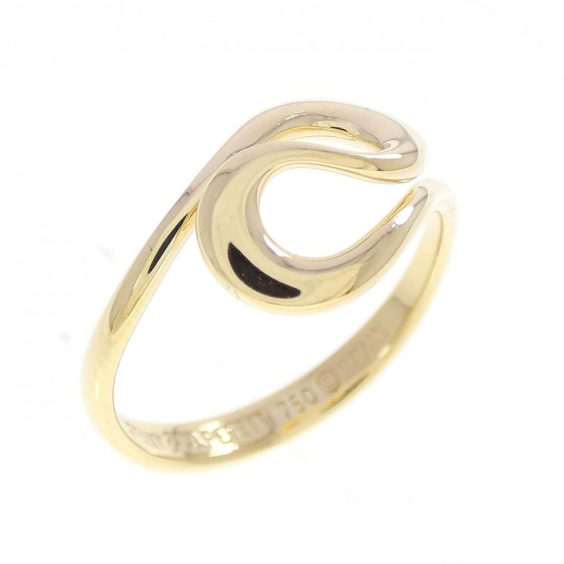 Tiffany Open Wave Ring: --- Catalog ---Category: SizeJP Size: 8.5US Size: 4.5Category: DesignType: Band ringGender: WomenMaterial: Yellow gold (18K)Category: GeneralBrand: Tiffany--- Item List ---Section: ConditionRanking: