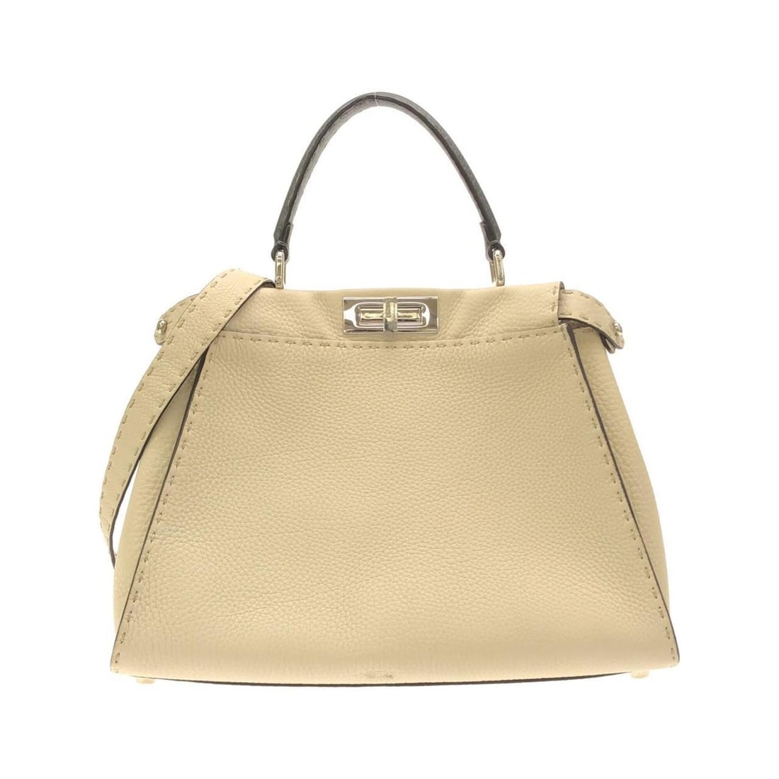 Fendi SELLERIA Peekaboo 8BN290 3PE Handbag: --- Catalog ---Category: SizeSize (HxWxD): 25cm x 34cm x 8cm / 9.84'' x 13.38'' x 3.14''Category: DesignType: HandbagColor: BeigeGender: WomenMaterial: Leather Hardware Color: SilverLeather/Fur Type: