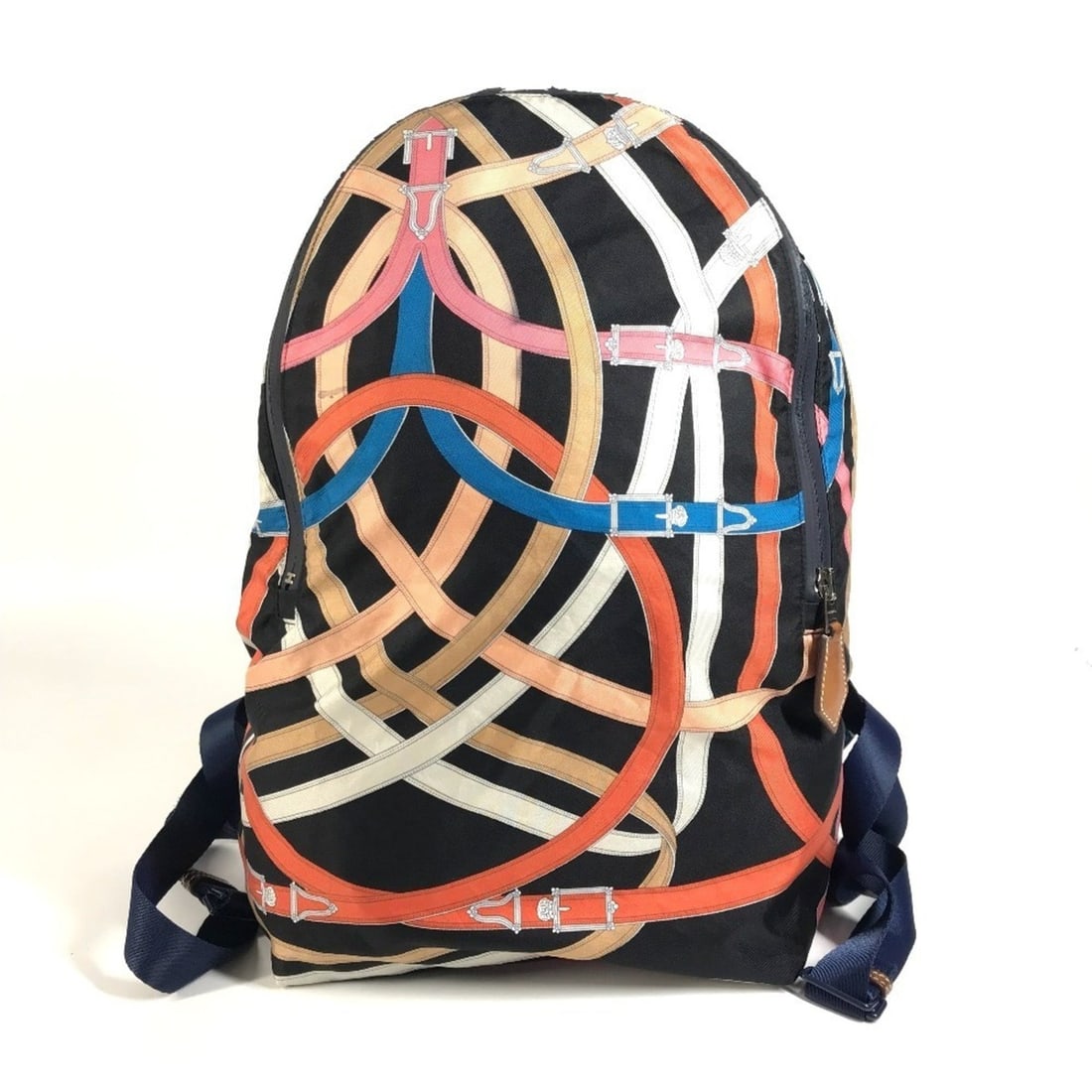 HERMES AirSilk Cavalcadour Backpack, Silk Bag, Rucksack, Men's, Women's, Black: --- Catalog ---Category: SizeSize (HxWxD): 32cm x 26.5cm x 12cm / 12.59'' x 10.43'' x 4.72''Category: DesignType: BackpackColor: Black, Multi-colorGender: Men,WomenMaterial: Silk Category: