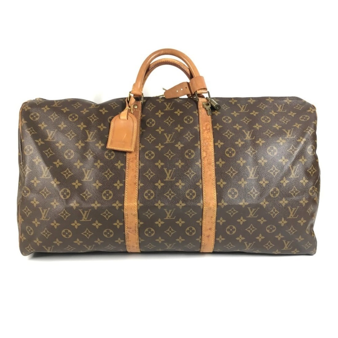 LOUIS VUITTON M41422 Monogram Keepall 60 Bag, Handbag, Travel Boston Canvas, Men's, Women's, Brown: --- Catalog ---Category: SizeSize (HxWxD): 26cm x 59.5cm x 30.5cm / 10.23'' x 23.42'' x 12''Category: DesignType: Boston bag, HandbagColor: BrownGender: Men,WomenMaterial: Monogram Category: