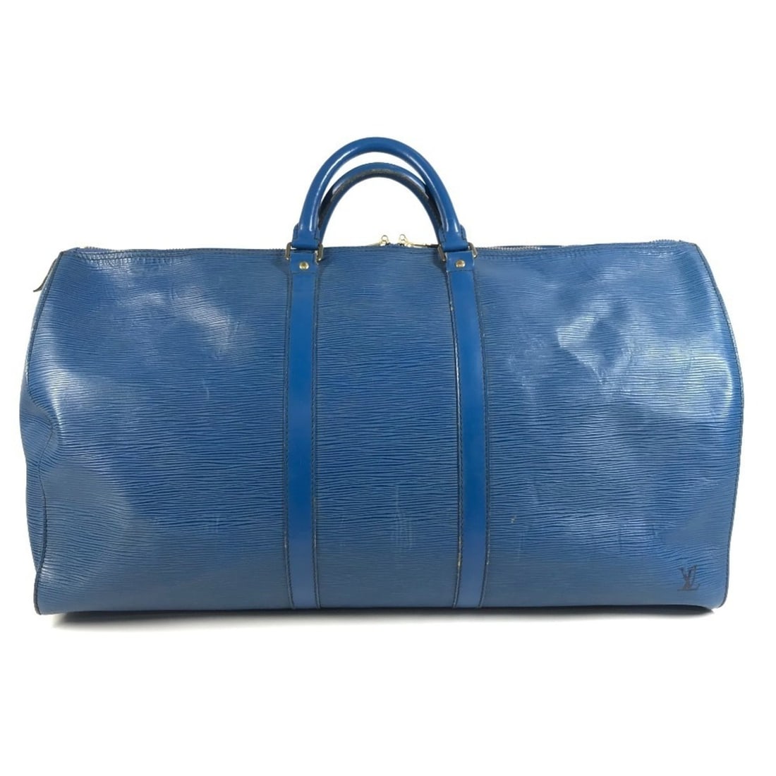 LOUIS VUITTON M42955 Epi Keepall 55 Travel Bag, Handbag, Boston Leather, Men's & Women's, Toledo: --- Catalog ---Category: SizeSize (HxWxD): 27cm x 56.5cm x 24cm / 10.62'' x 22.24'' x 9.44''Category: DesignType: Boston bag, HandbagColor: Blue, Toledo blueGender: Men,WomenMaterial: Epi leather