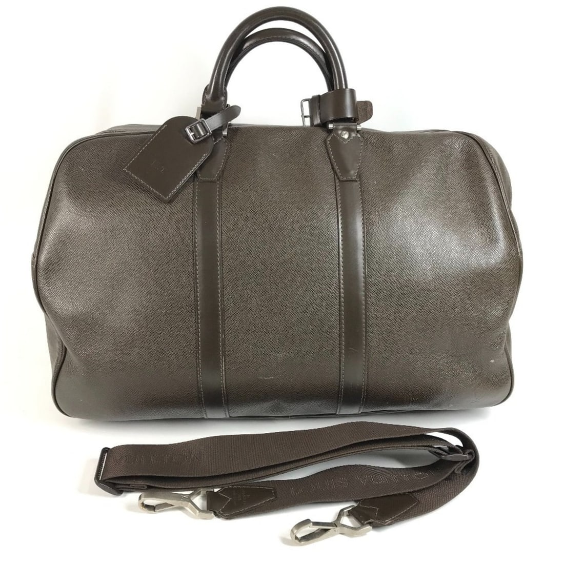 LOUIS VUITTON M30128 Taiga Kendall PM Travel Bag - 2-Way (Shoulder Bag/Boston Bag) Leather Men's &: --- Catalog ---Category: SizeSize (HxWxD): 32.5cm x 46cm x 20.5cm / 12.79'' x 18.11'' x 8.07''Category: DesignType: Boston bag, Shoulder bagColor: Brown, GrizzlyGender: Men,WomenMaterial: Taiga