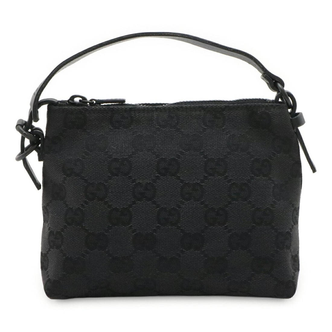 GUCCI GG Canvas Handbag Pouch Sub-bag - Black 101634: --- Catalog ---Category: SizeWeight: 80g / 2.82oz.Size (HxWxD): 13cm x 16.5cm x 6cm / 5.11'' x 6.49'' x 2.36''Category: DesignType: HandbagColor: BlackGender: WomenMaterial: GG canvas , Leather Catego