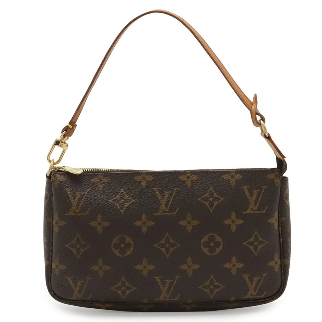LOUIS VUITTON Louis Vuitton Monogram Pochette Accessoires Handbag Pouch - Bag M51980: --- Catalog ---Category: SizeWeight: 110g / 3.88oz.Size (HxWxD): 13cm x 21.5cm x 4cm / 5.11'' x 8.46'' x 1.57''Category: DesignType: Handbag, PochetteColor: BrownGender: WomenMaterial: Monogram Catego