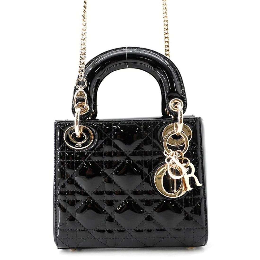 Christian Dior handbag, Cannage Lady Mini M0505OWCB, 2-way, black.: --- Catalog ---Category: SizeWeight: 710g / 1.56lb.Size (HxWxD): 14cm x 17cm x 7cm / 5.51'' x 6.69'' x 2.75''Strap Length: 118cm / 46.45''Category: DesignType: HandbagColor: BlackGender: WomenClosure: