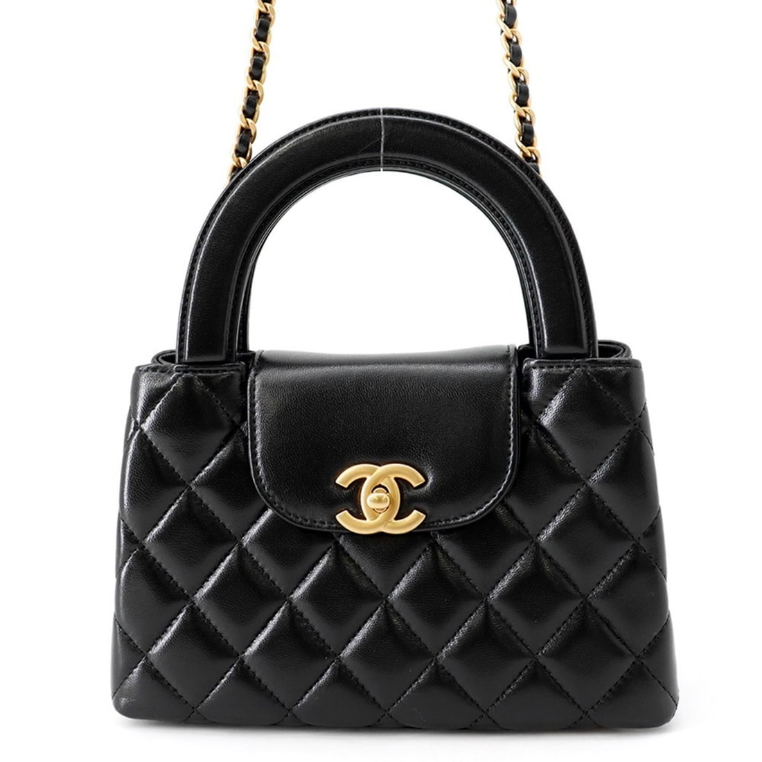 Chanel Mini Matelassé Handbag with Coco Mark, Leather, AS4416, CHANEL 2-way Shoulder Bag, Black, (1 of 17)