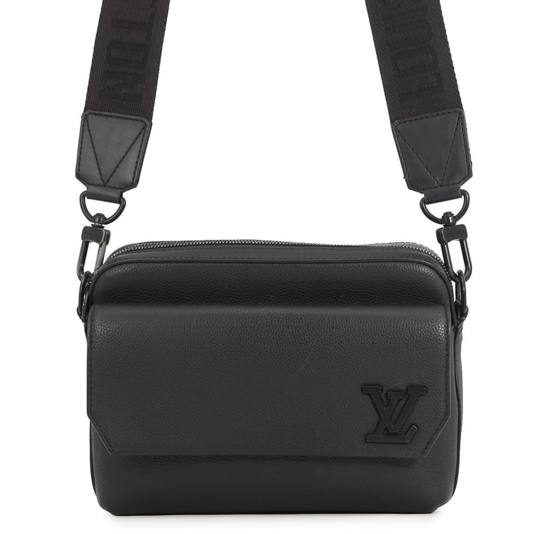 Louis Vuitton Shoulder Bag Leather LV Aerogram Fastline M22482 Black Handbag Men's LOUIS VUITTON (1 of 18)