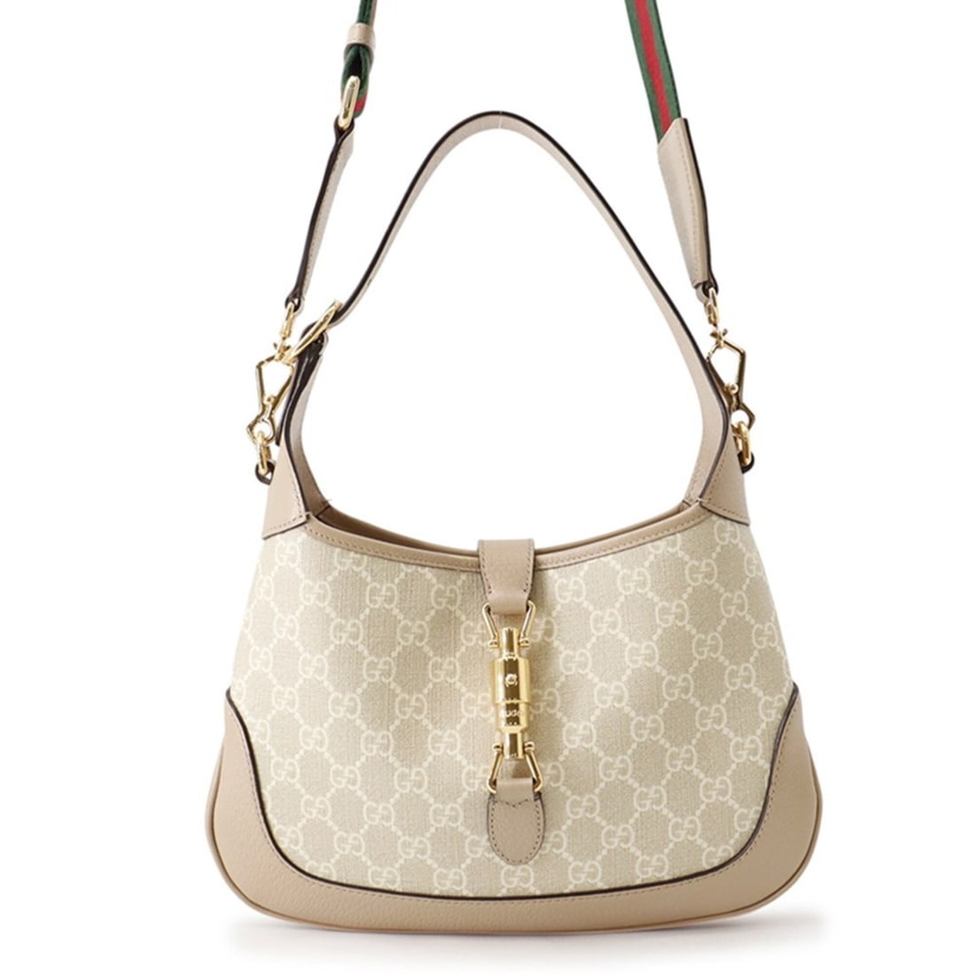 Gucci Jackie 1961 GG Supreme Leather Handbag 678843 GUCCI 3-way Shoulder Bag: --- Catalog ---Category: SizeWeight: 660g / 1.45lb.Size (HxWxD): 18cm x 28cm x 3.5cm / 7.08'' x 11.02'' x 1.37''Strap Length: 77cm - 115cm / 30.31'' - 45.27''Handle Length: 39cm - 116cm / 15.35'' - 45