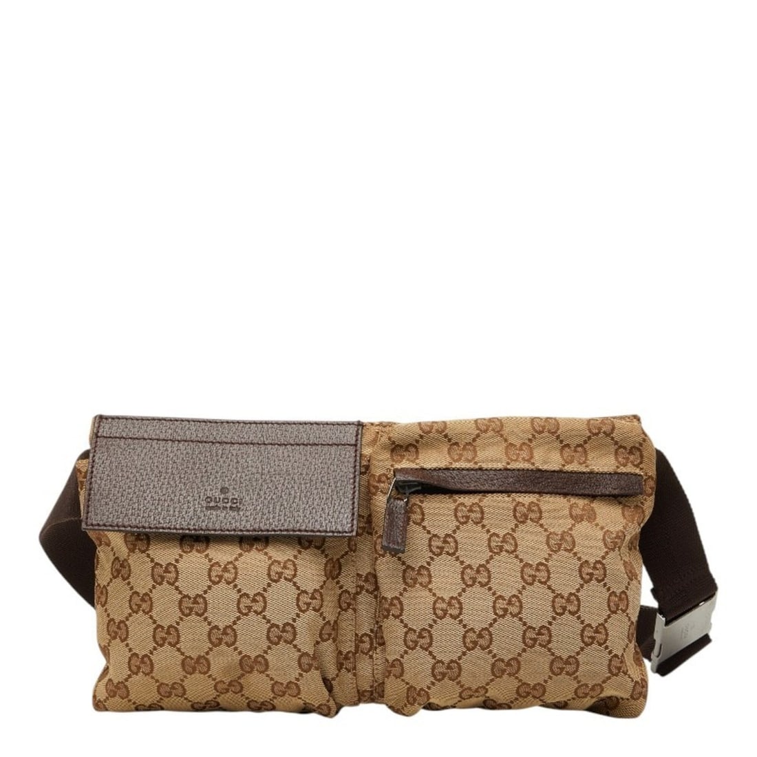 Gucci GG Canvas Body Bag Waist 28566 Beige Brown Leather Women's GUCCI: --- Catalog ---Category: SizeSize (HxWxD): 17cm x 29.5cm x 2cm / 6.69'' x 11.61'' x 0.78''Category: DesignType: Sling bagColor: Beige, BrownGender: WomenMaterial: Canvas , Leather Category: GeneralMPN