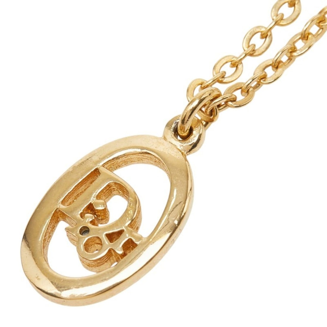 Christian Dior Dior CD Logo Pendant Necklace, Gold Plated, Women's (1 of 10)