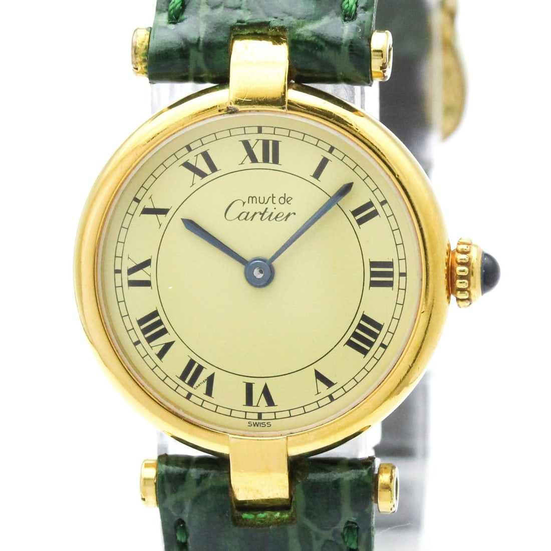CARTIER Must Vendome Vermeil Gold Plated Quartz Ladies Watch 590004 (1 of 10)