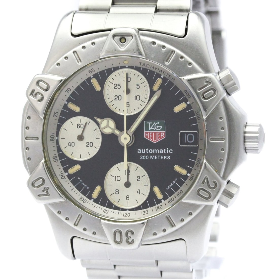 TAG HEUER Chronograph Diver Steel Automatic Mens Watch 740.306: --- Catalog ---Category: SizeCase Diameter: 37mm / 1.46''Category: DesignType: WristwatchStyle: SportGender: MenColor (Dial): BlackMaterial (Band): Stainless steelMaterial (Case): Stainless steelCateg