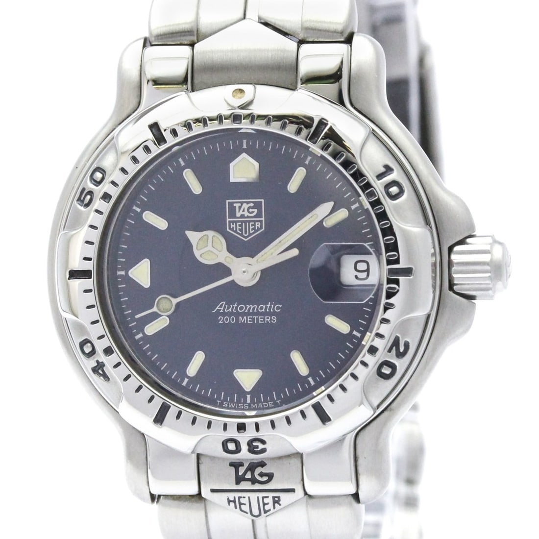 TAG HEUER 6000 Chronometer Steel Automatic Ladies Watch WH2313 Polished: --- Catalog ---Category: SizeCase Diameter: 29mm / 1.14''Category: DesignType: WristwatchStyle: SportGender: WomenColor (Dial): BlueMaterial (Band): Stainless steelMaterial (Case): Stainless steelCate