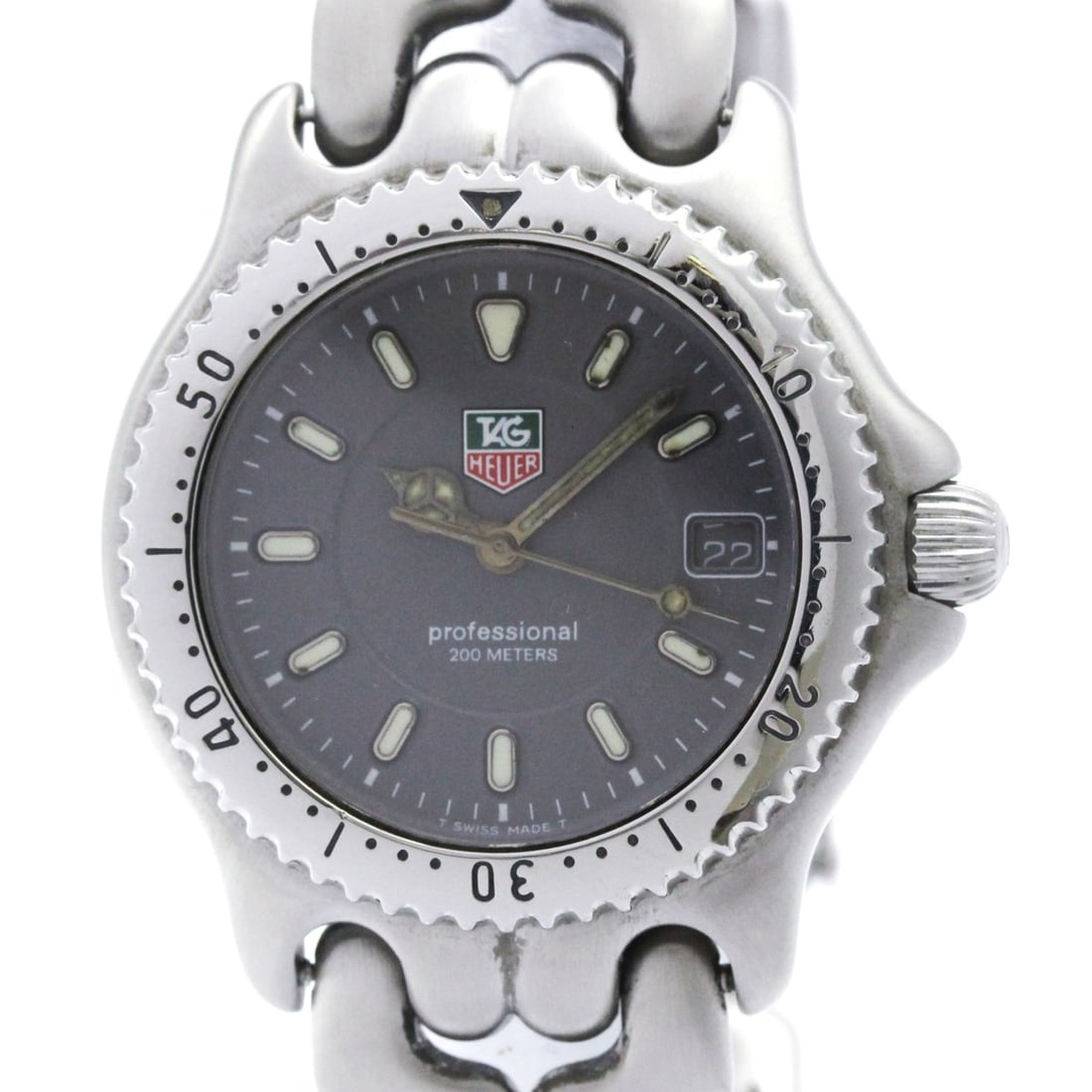 TAG HEUER Sel Professional 200M Quartz Mid Size Watch WG1213 Polished: --- Catalog ---Category: SizeCase Diameter: 34mm / 1.34''Category: DesignType: WristwatchStyle: Dress/FormalGender: MenColor (Dial): GrayMaterial (Band): Stainless steelMaterial (Case): Stainless stee
