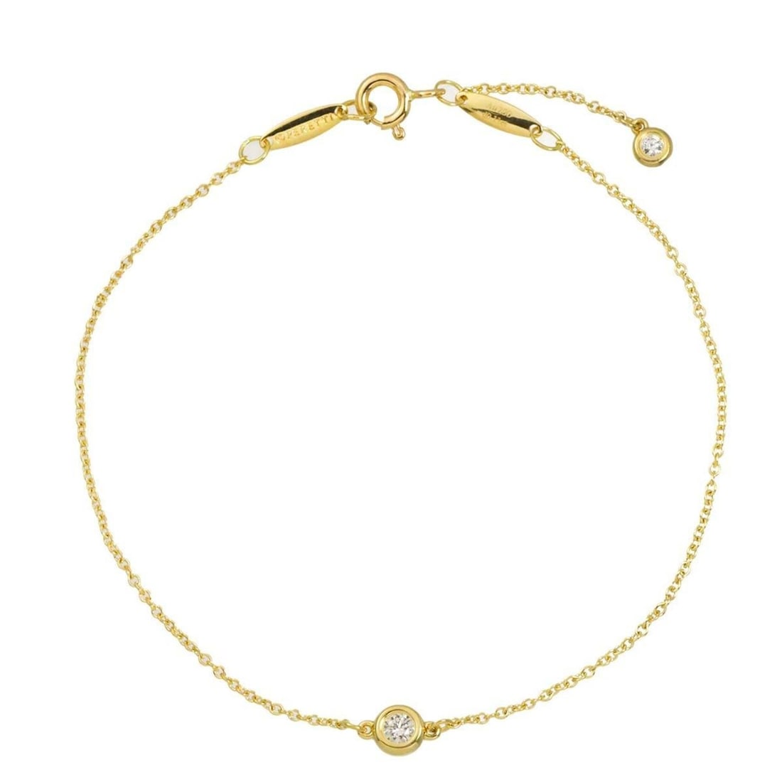 Tiffany & Co. By The Yard Diamond 0.11ct Bracelet 18cm 18K YG Yellow Gold 750: --- Catalog ---Category: SizeLength: 18cm / 7.08''Category: DesignType: Charm braceletGender: WomenMaterial: Yellow gold (18K)Category: GeneralBrand: Tiffany--- Item List ---Section: ConditionRanking: