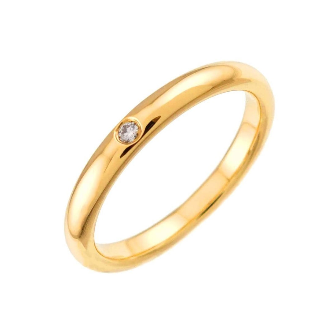Tiffany & Co. Stacking Band 1 Ring with Diamond, 18K Yellow Gold (750) (1 of 10)