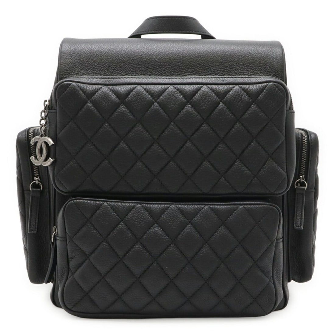 CHANEL Matelassé Lock Backpack, Rucksack, Caviar Leather, Black (1 of 10)