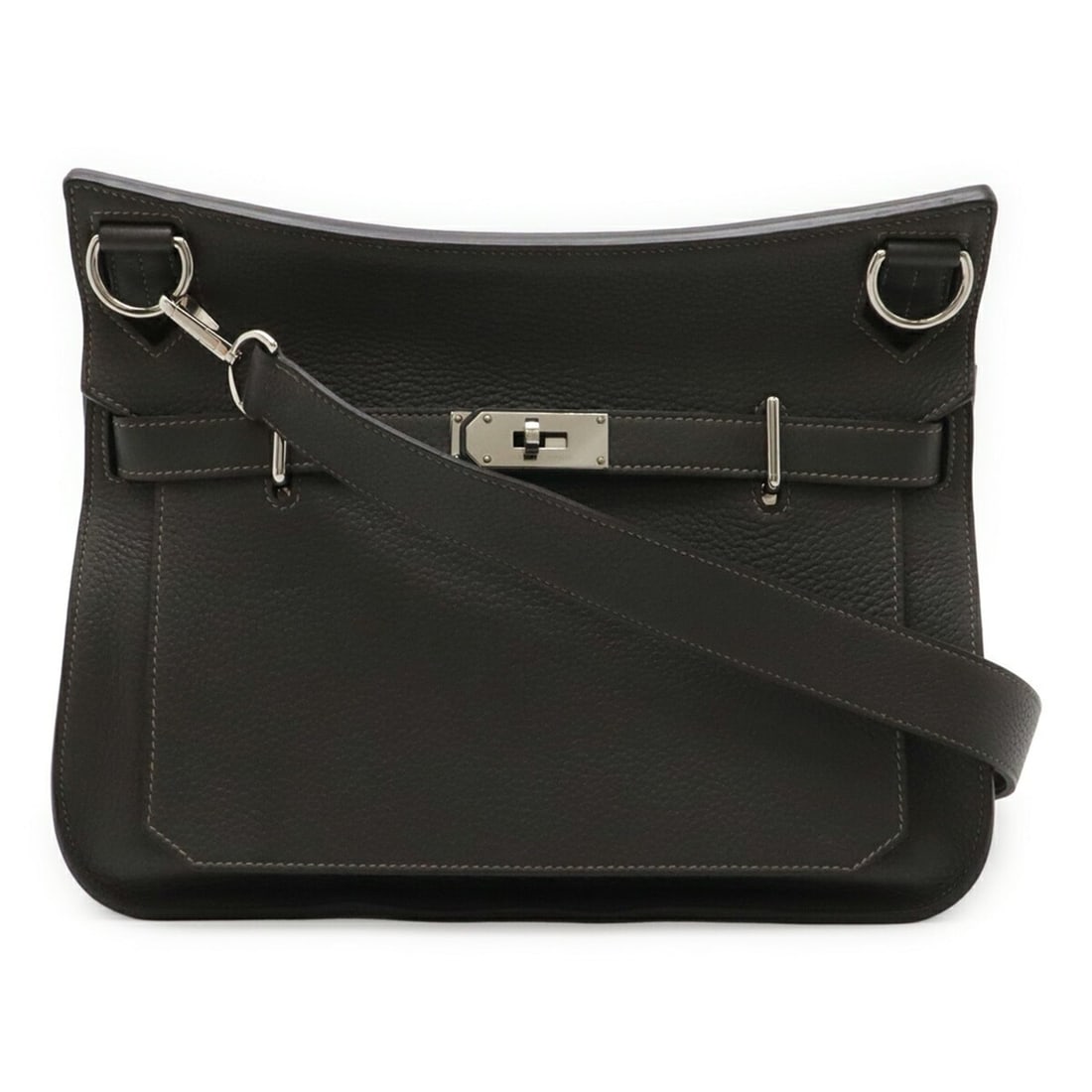 HERMES Jypsiere 34 Shoulder Bag/Handbag, Togo Leather, Gray, ?O Stamp: --- Catalog ---Category: SizeSize (HxWxD): 28cm x 34cm x 15cm / 11.02'' x 13.38'' x 5.9''Category: DesignType: Handbag, Shoulder bagColor: GrayGender: WomenMaterial: Leather Category: GeneralBrand: He