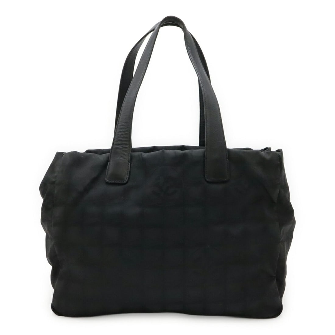 CHANEL New Travel Line Tote MM Bag Shoulder Nylon Jacquard Glitter Black A15991 (1 of 10)