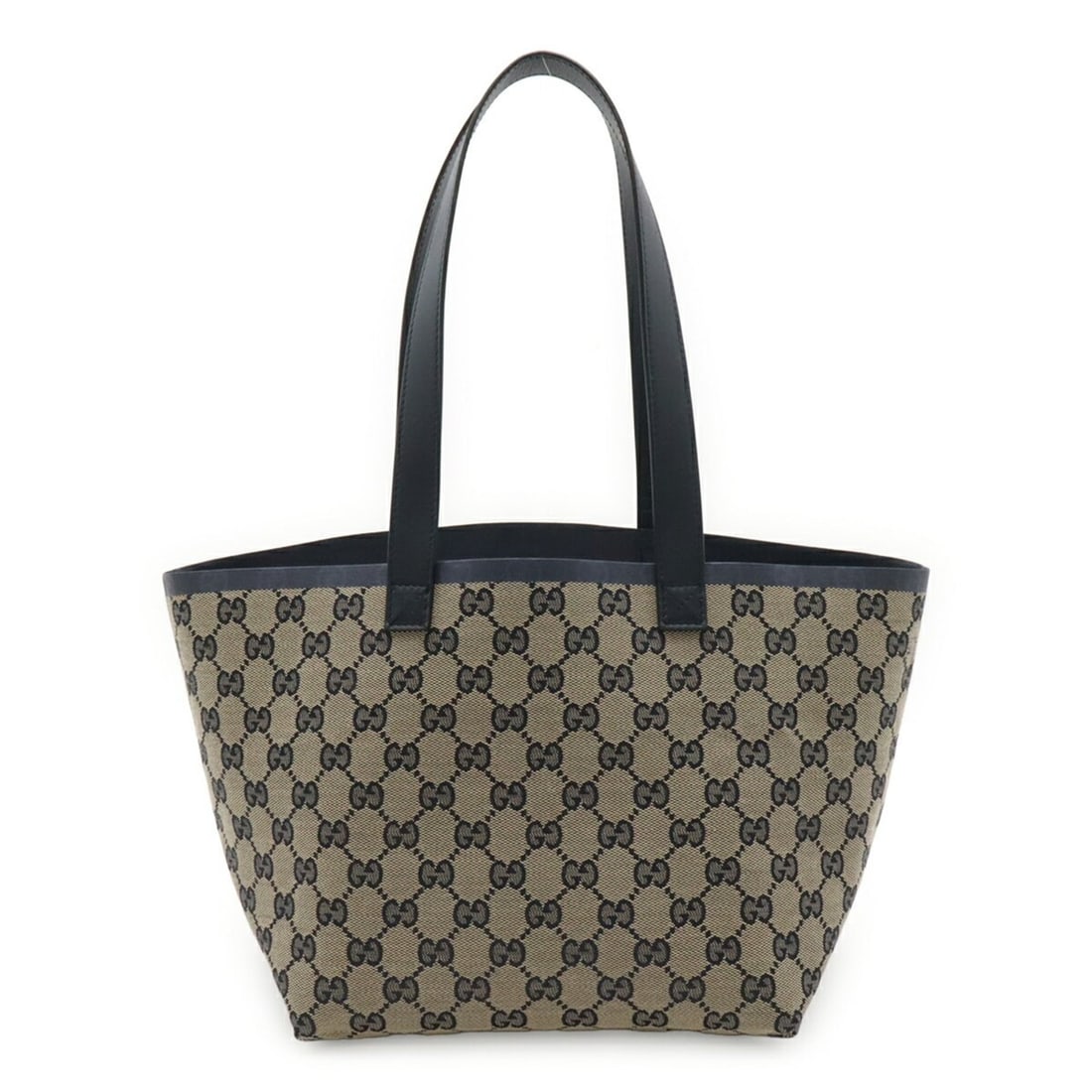 GUCCI Tortissima GG Canvas Small Tote Bag/Shoulder Bag, Navy Blue, Handbag (Pouch missing), Item No.: --- Catalog ---Category: SizeSize (HxWxD): 20cm x 37cm x 17.5cm / 7.87'' x 14.56'' x 6.88''Category: DesignType: Handbag, Pouch, Shoulder bag, Tote bagColor: Beige, NavyGender: WomenMaterial: Canvas ,