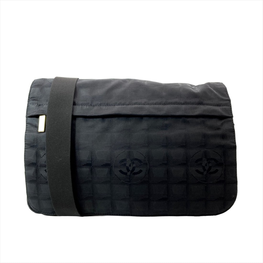 Chanel New Travel Shoulder Bag, Nylon, A29348, Black with Gold Hardware, Serial Number 10-series, (1 of 13)