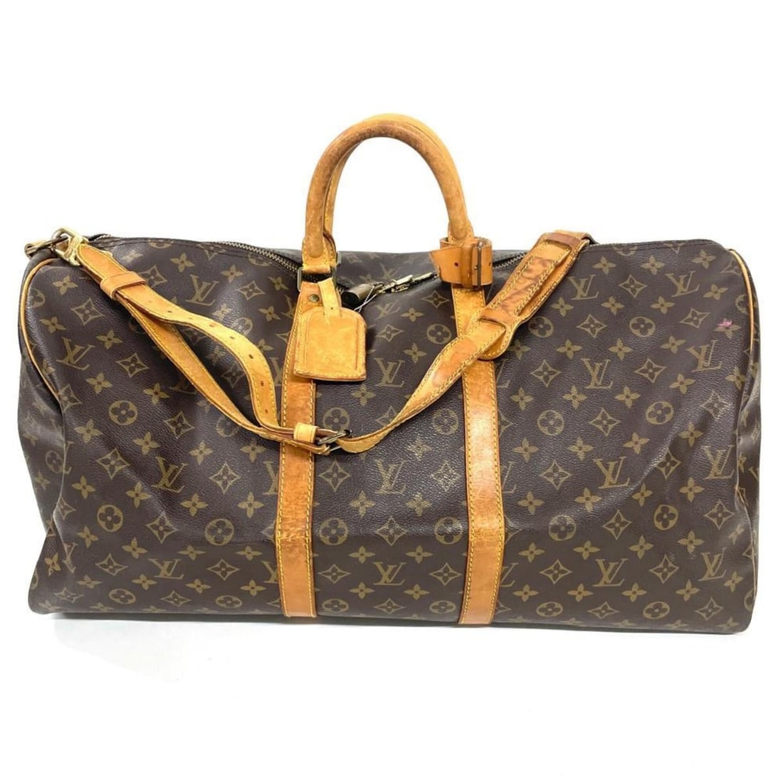 Louis Vuitton Keepall 55 Bandoulière Boston Bag, Monogram Canvas Leather, M41414, Brown, Gold: --- Catalog ---Category: SizeSize (HxWxD): 30cm x 55cm x 25cm / 11.81'' x 21.65'' x 9.84''Category: DesignType: Boston bagColor: BrownGender: Women,MenMaterial: Monogram , Canvas Category: GeneralMPN: