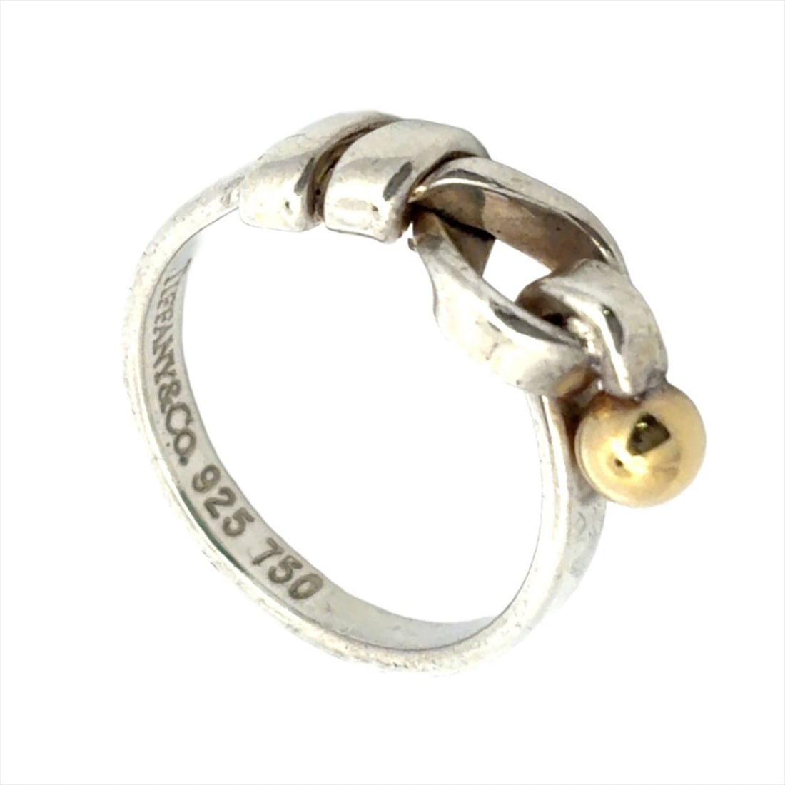 Tiffany & Co. Love Knot Hook Eye Ring, approximately 2.5g, made of SV925 sterling silver, 18K gold (1 of 9)