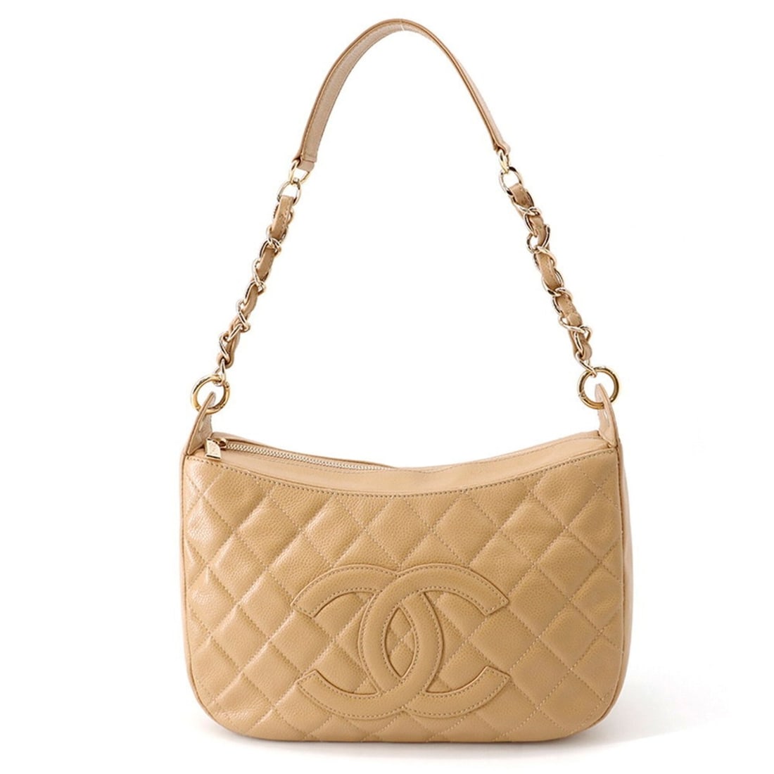Chanel Chain Shoulder Bag Matelassé Coco Mark Caviar Skin A20993 CHANEL Handbag Women's (1 of 16)