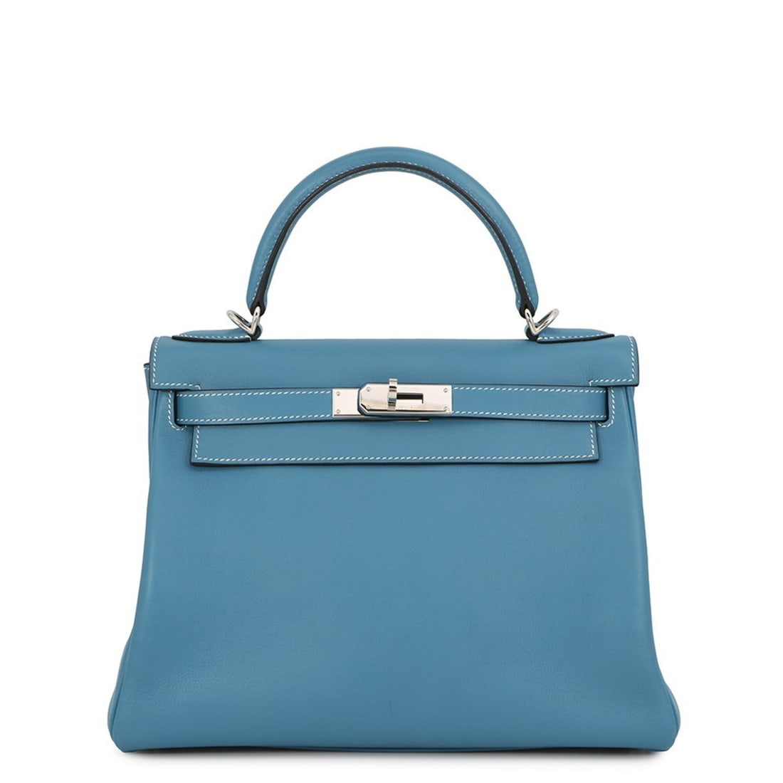 Hermes Kelly 28 Handbag, Blue Jean Evergrain, ?J Stamp, HERMES 2-way bag, Kelly, handbag, women's,: --- Catalog ---Category: SizeSize (HxWxD): 20cm x 28cm x 12cm / 7.87'' x 11.02'' x 4.72''Category: DesignType: HandbagColor: Blue jeanGender: WomenMaterial: Evergrain leather Category: GeneralBrand: H