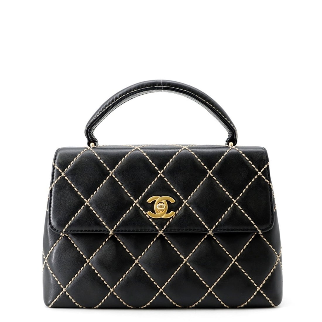 Chanel handbag, stitched, Coco mark, lambskin, black CHANEL (1 of 15)
