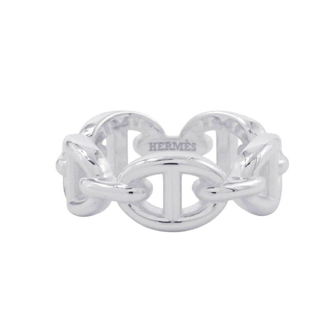 Hermes Ring Chaine d'Ancre Enchainee PM SV925 Silver Size 49 HERMES: --- Catalog ---Category: SizeUS Size: 5Brand Size: 49Category: DesignType: Band ringColor: SilverGender: WomenMaterial: Silver 925Category: GeneralBrand: HermesCountry of Origin: France--- Item List -