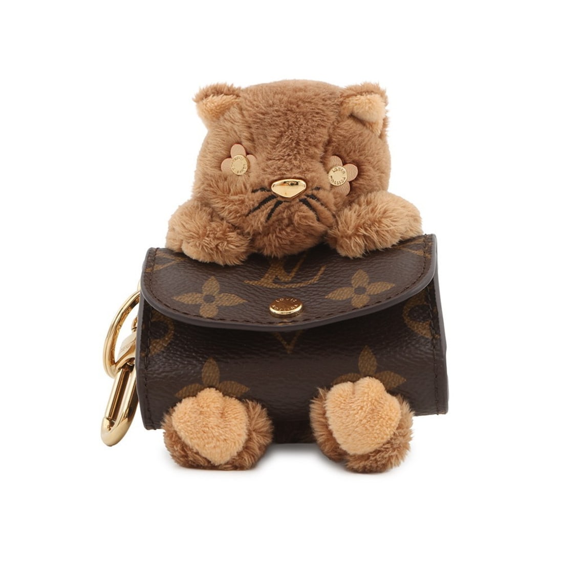 Louis Vuitton Accessories Bag Charm Monogram LV Cute M03748 LOUIS VUITTON Cat Women's (1 of 18)