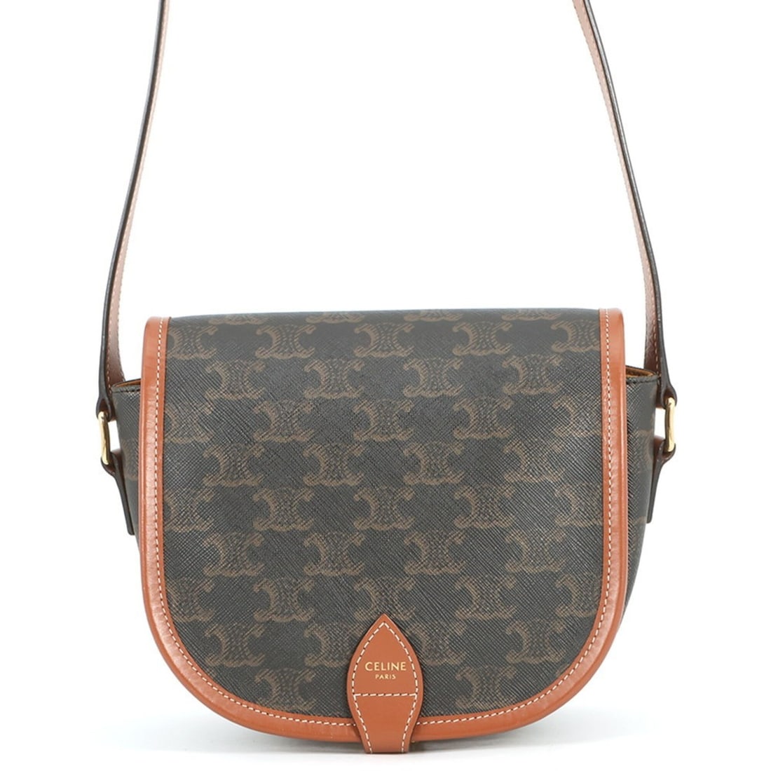 Celine Shoulder Bag Medium Folco Triomphe Calf Leather 191502 CELINE Brown Handbag: --- Catalog ---Category: SizeSize (HxWxD): 16.5cm x 18cm x 8cm / 6.49'' x 7.08'' x 3.14''Category: DesignType: Handbag, Shoulder bagColor: BrownGender: WomenMaterial: PVC , Leather Leather/Fur Type: C
