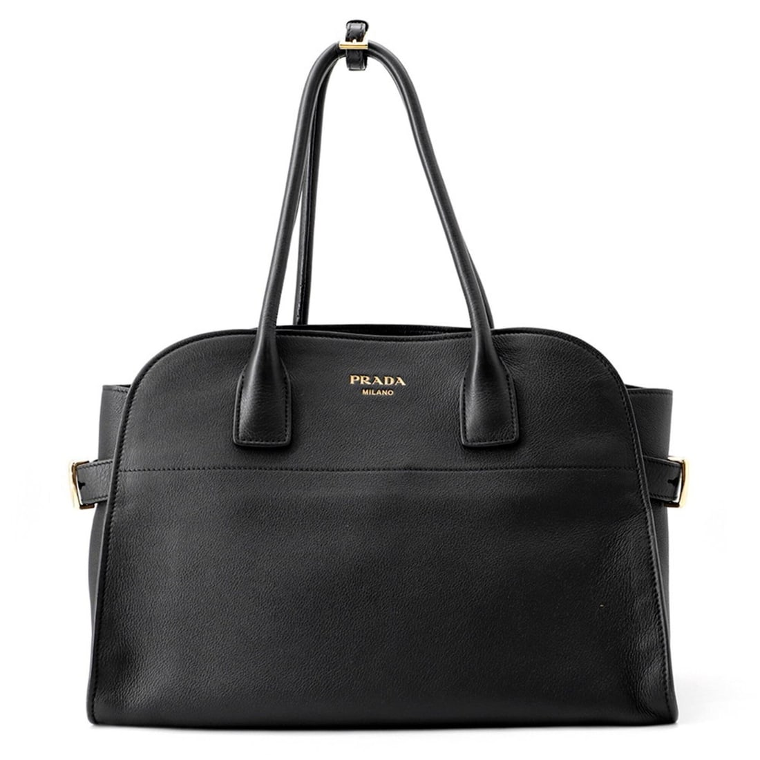 Prada tote bag, leather 1BG517, PRADA handbag, black, (1 of 16)