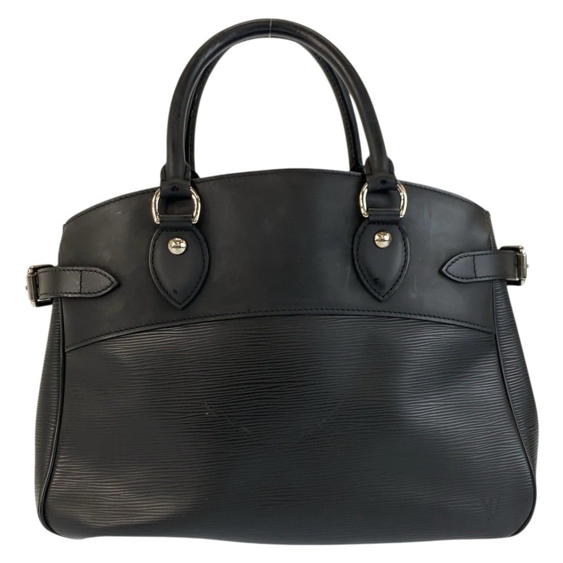 LOUIS VUITTON Louis Vuitton Epi Passy PM Noir Black Silver Hardware Leather Handbag Tote Bag M59262 (1 of 11)
