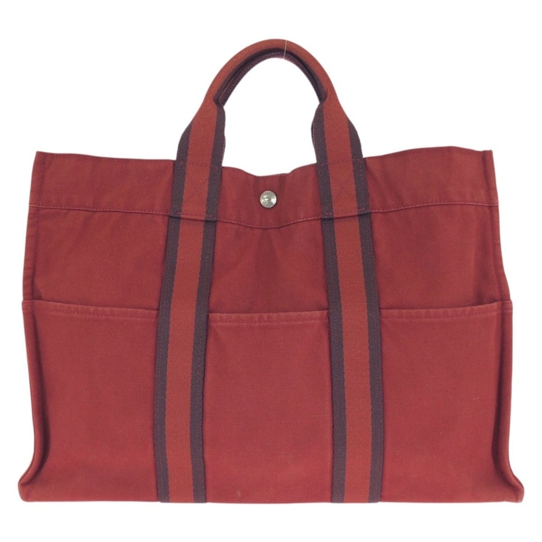 HERMES Fourre-Tout MM Red Canvas Tote Bag Handbag for Women: --- Catalog ---Category: SizeSize (HxWxD): 30cm x 41cm x 10cm / 11.81'' x 16.14'' x 3.93''Category: DesignType: Handbag, Tote bagColor: Red colorGender: WomenMaterial: Canvas Category: GeneralBrand: H