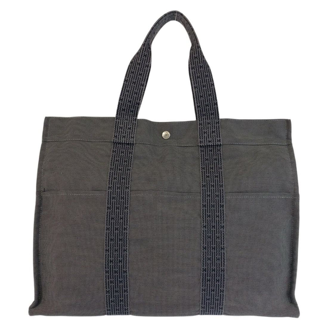 HERMES Hermes Herline GM Grey Silver Hardware Polyamide Polyester Tote Bag Handbag Unisex Women's (1 of 12)