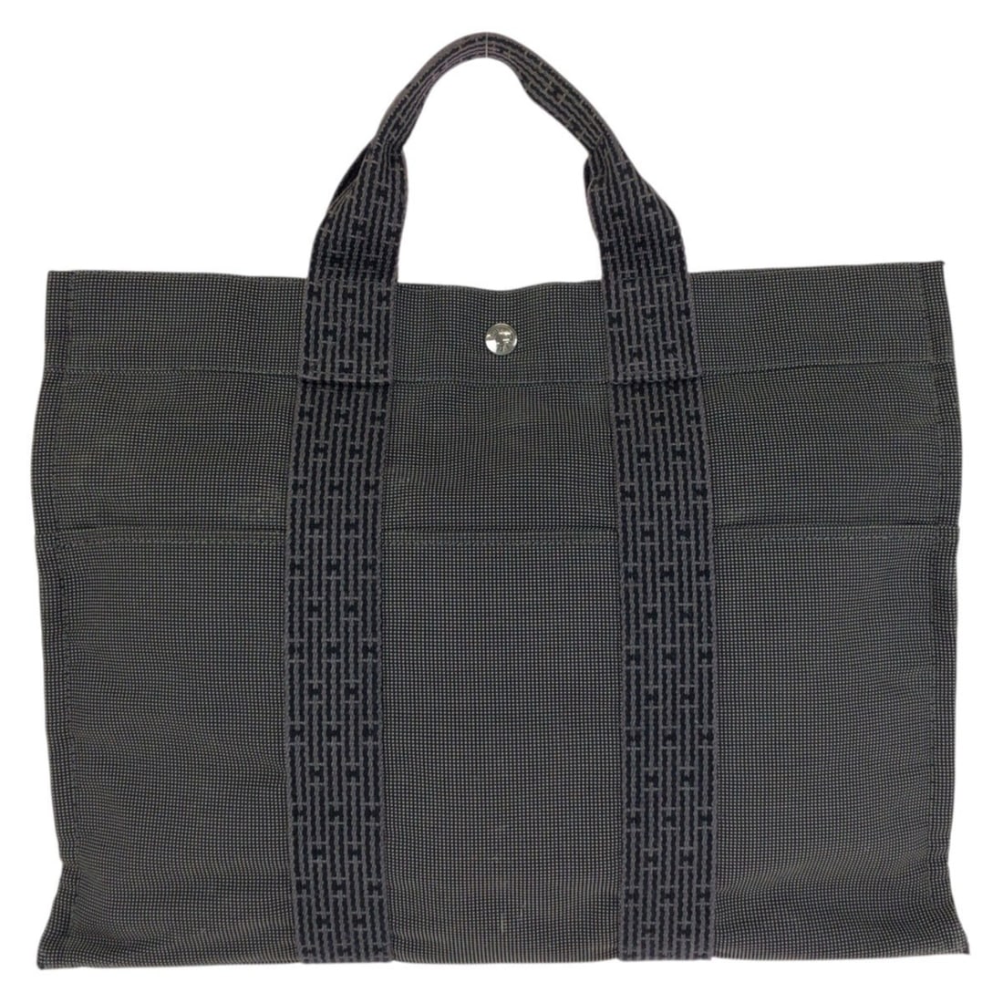 HERMES Hermes Herline MM Grey Silver Hardware Polyamide Polyester Tote Bag Handbag for Women (1 of 11)