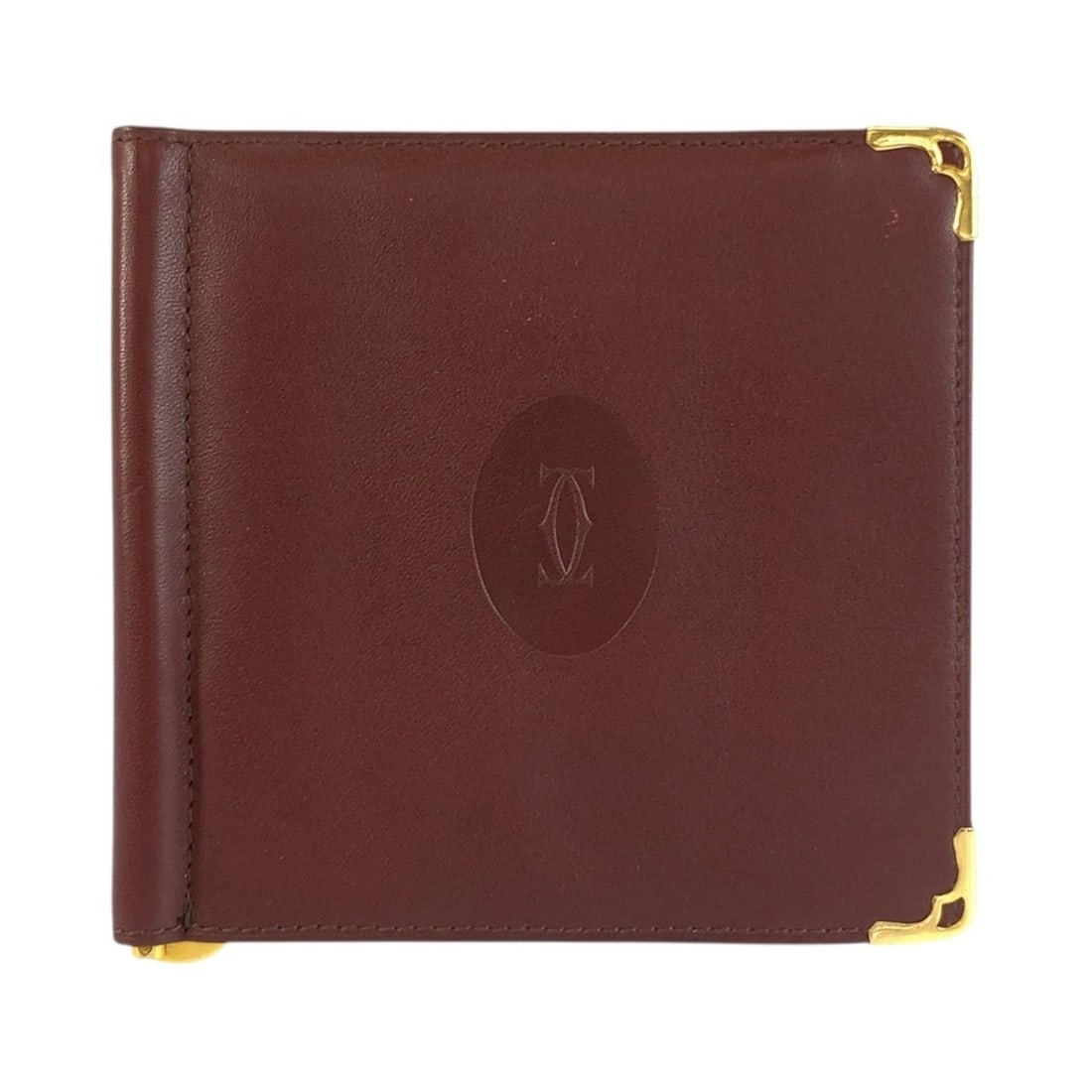 CARTIER Cartier Must Line Bordeaux Gold Hardware Leather Billfold with Money Clip Men's Folding: --- Catalog ---Category: SizeSize (HxWxD): 11cm x 11.5cm x 5.00mm / 4.33'' x 4.52'' x 0.19''Category: DesignType: Money clipColor: BordeauxGender: MenMaterial: Leather Category: GeneralBrand: CartierC